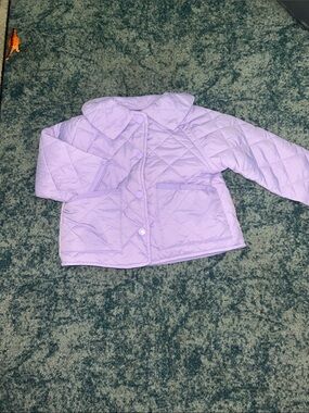 Willow Lilac Quilted Puffer Jacket for Kids